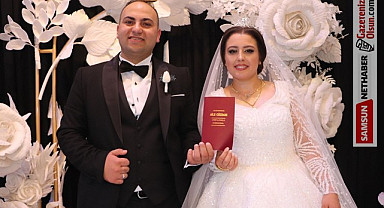 Merve Uysal ve Mustafa Sarı dünya evine girdi