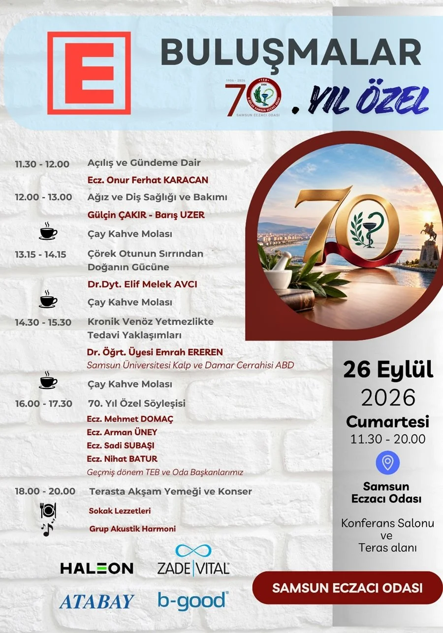 Samsun Eczacı Odası 70. Yılını Coşkuyla Kutladı - Fotoğraf 1