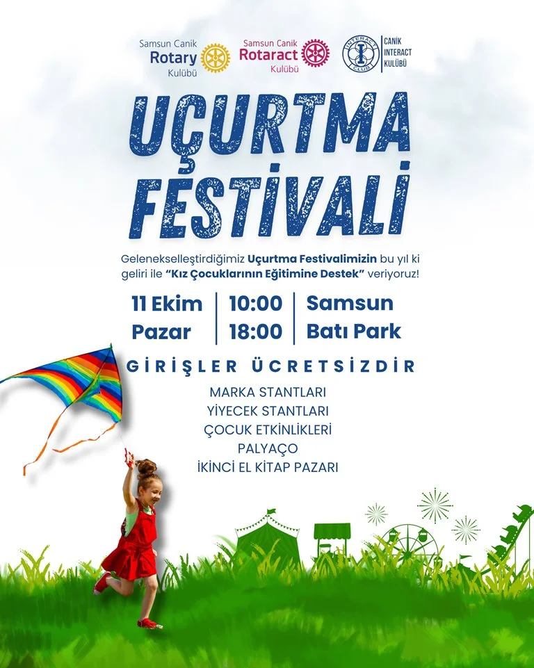 Canik Rotary Kulübü’nden Batı Park'ta Uçurtma Şenliği'ne Davet - Fotoğraf 1