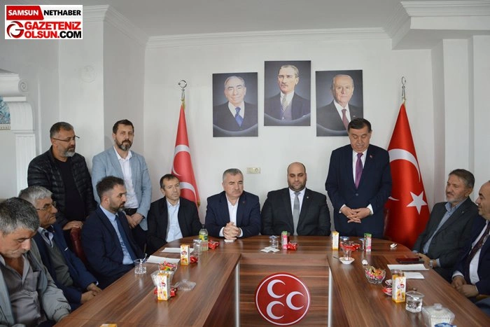 MHP Havza İlçe Başkanlığında Bayramlaşma Yoğunluğu - Resim 1