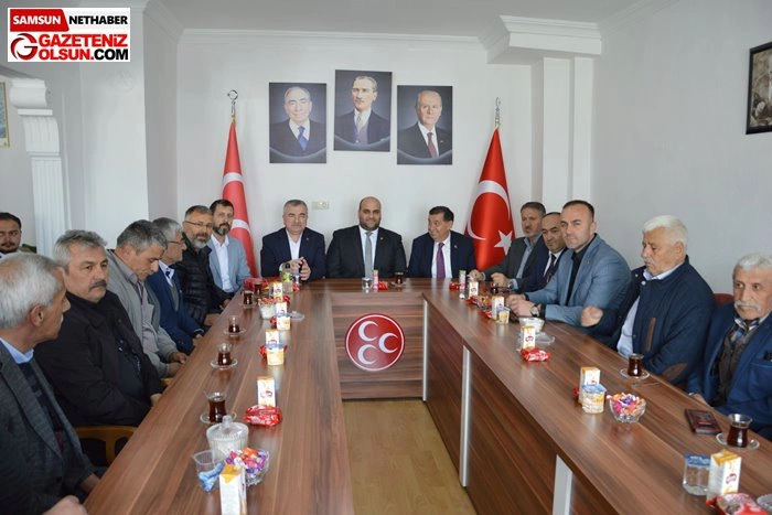 MHP Havza İlçe Başkanlığında Bayramlaşma Yoğunluğu - Resim 3