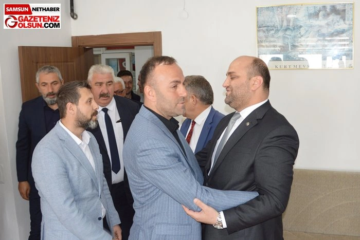 MHP Havza İlçe Başkanlığında Bayramlaşma Yoğunluğu - Resim 4