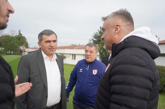 Samsun'da MHP'den Samsunspor’a Gaziantep FK maçı öncesi Moral Ziyareti - Resim 4