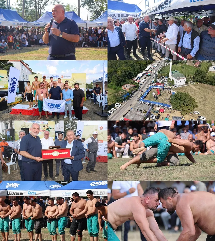 Canik&rsquo;te G&uuml;reş Festivali Nefes Kesti! Başpehlivan Recep Taslak Oldu