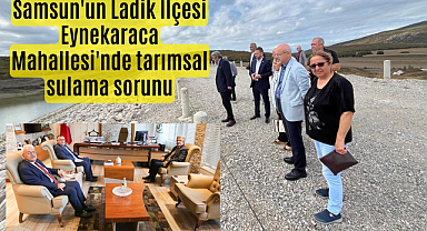 Samsun'un Ladik İlçesi Eynekaraca Mahallesi'nde tarımsal sulama sorunu