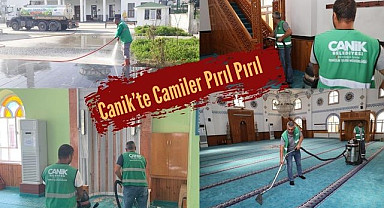 Canik Belediyesi ilçedeki camileri tertemiz hale getiriyor