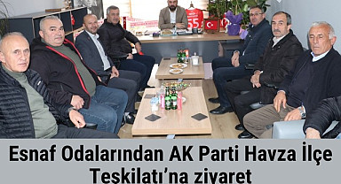 Esnaf Odalarından AK Parti Havza İlçe Teşkilatına ziyaret