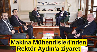 Samsun Makina Mühendisleri'nden Rektör Aydın'a ziyaret