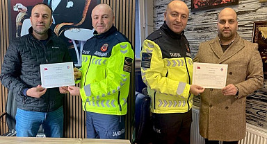 Emekli Uzman Jandarmalar Derneği'nden onur belgesi