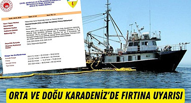 Samsun'da Orta ve Doğu Karadeniz'de Fırtına Uyarısı