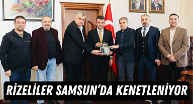 Samsun'da Rizeliler Derneği'nden Başkan Halit Doğan'a Ziyaret