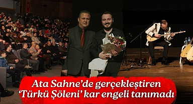 Ata Sahne'de gerçekleştiren Türkü Şöleni kar engeli tanımadı