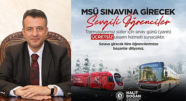Samsun'da otobüs ve tramvaylar sınava girecek adaylara ücretsiz!