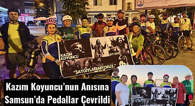 Samsun'da Kazım Koyuncu anısına bisiklet turu