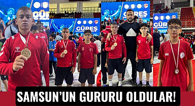 Samsunlu güreşçilerden Sivas'ta büyük başarı