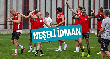 Samsunspor 12 Temmuz Cumartesi antrenmanı 3 takımlı turnuva ile çalışma
