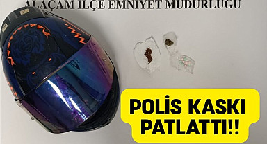 Polis kaskı patlattı! Alaçam’da Kaskın İçine Uyuşturucular Ele Geçirildi