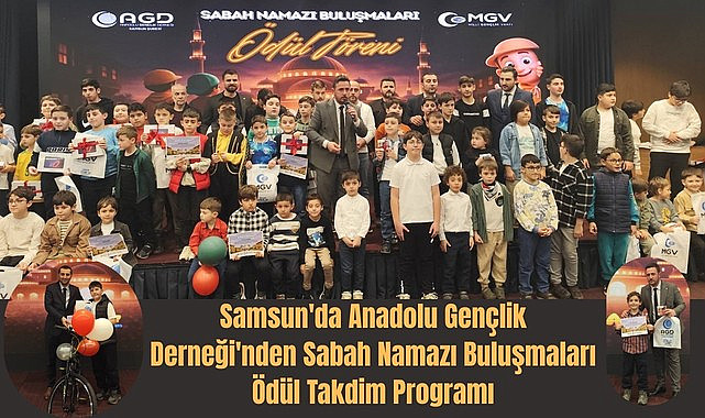 Samsun'da Anadolu Gençlik Derneği'nden Sabah Namazı Buluşmaları Ödül Takdim Programı