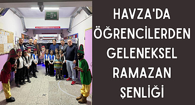 Havza'da öğrencilerden geleneksel ramazan şenliği