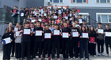 OMÜSEM LİSE ÖĞRENCİLERİNE EĞİTİM VERDİ: 116 ÖĞRENCİ SERTİFİKASINI ALDI