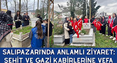 SALIPAZARI’NDA ANLAMLI ZİYARET: ŞEHİT VE GAZİ KABİRLERİNE VEFA