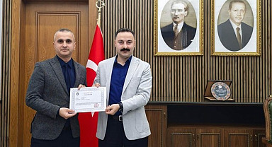 Havza Kaymakamı Ayvat'tan başarı belgesi