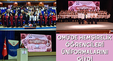 OMÜ’de hemşirelik öğrencileri üniformalarını giydi