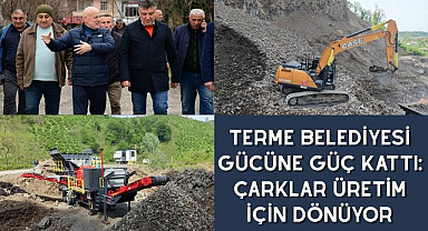 Terme Belediyesi Gücüne Güç Kattı: Çarklar Üretim İçin Dönüyor