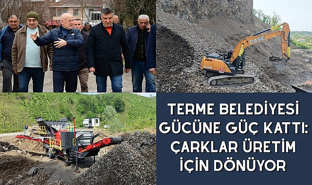 Terme Belediyesi Gücüne Güç Kattı: Çarklar Üretim İçin Dönüyor