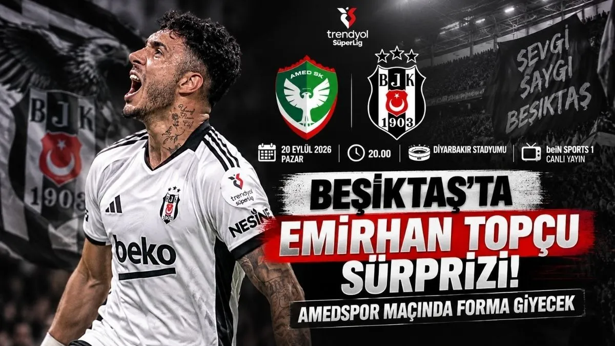 Amedspor Beşiktaş Maçı Saat Kaçta? İşte Hakem ve Muhtemel 11’ler Emirhan Topçu Detayı