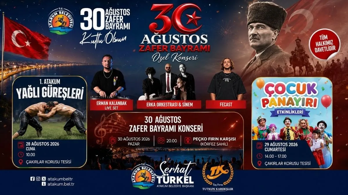 Atakum’da 30 Ağustos Zafer Bayramı’na Özel Etkinlik Programı