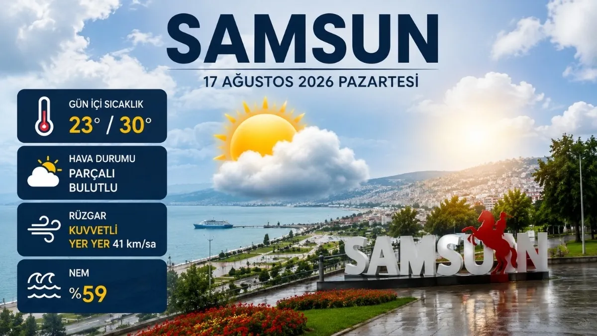 Samsun’da hava bugün böyle olacak! Sıcaklık 32 dereceyi görecek