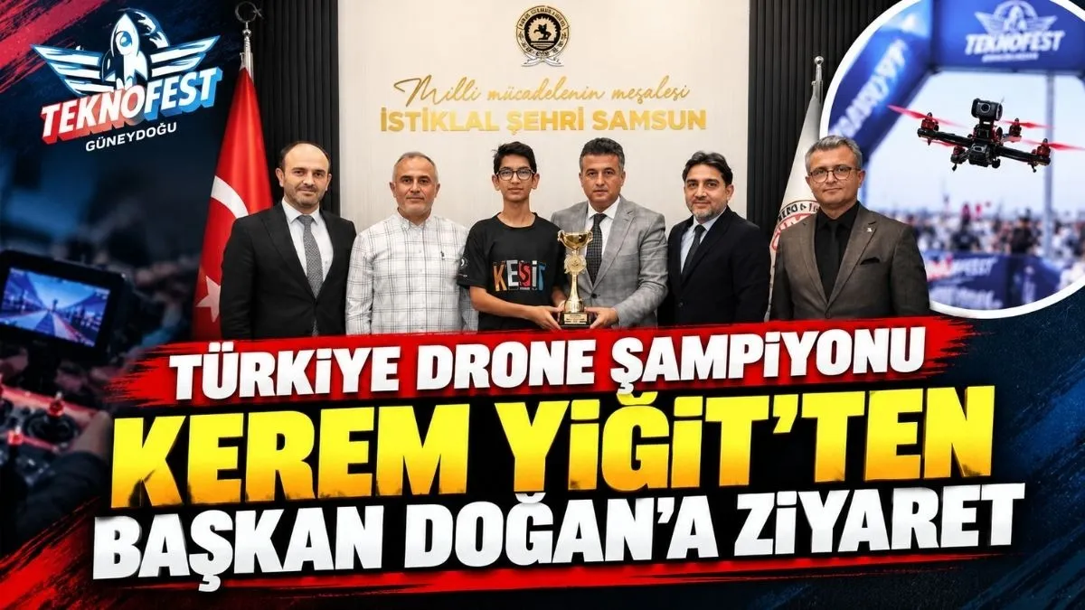 Samsun’un Genç Gururu Kerem Yiğit’ten Halit Doğan’a Ziyaret