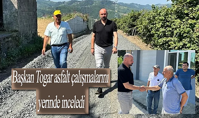 Başkan Togar asfalt çalışmalarını yerinde inceledi