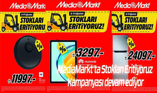 MediaMarkt'ta Stokları Eritiyoruz Kampanyası devam ediyor