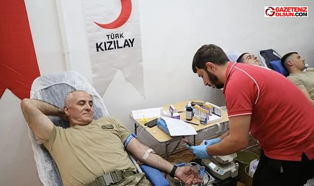 Askeri Birliklerimizden Kızılay Kan Bağışı Programına Büyük Destek