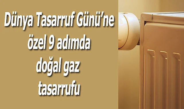Dünya Tasarruf Günü’ne özel 9 adımda doğal gaz tasarrufu