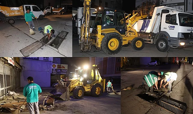 Sel uyarısı sonrası Canik'te ekipler teyakkuzda