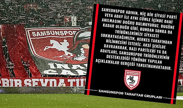 Taraftar Samsunspor adını kullananlara tepki gösterdi