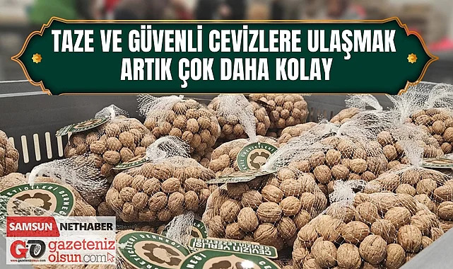 Ceviz Üreticileri Derneği logolu cevizler raflarda