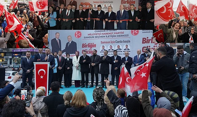 Samsun'da Birlik ve Beraberlik Rüzgarı! MHP Seçmen İletişim Merkezine Coşkulu Açılış