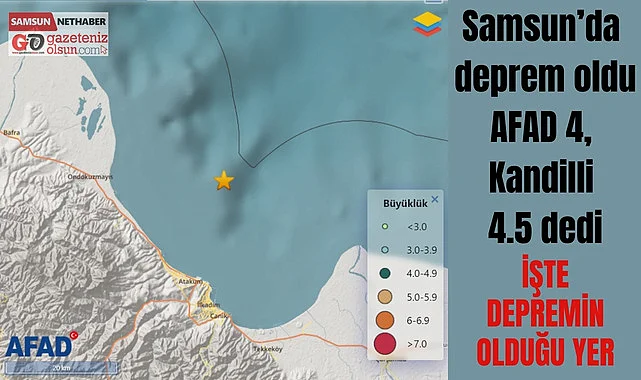 Samsun'da deprem mi oldu? Samsun'da uyandıran deprem