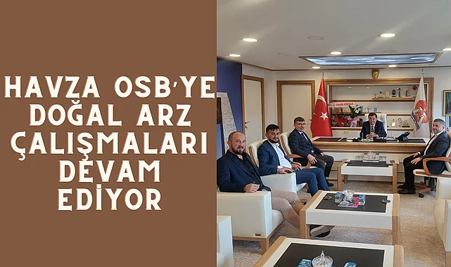 Havza OSB’ye doğal arz çalışmaları devam ediyor