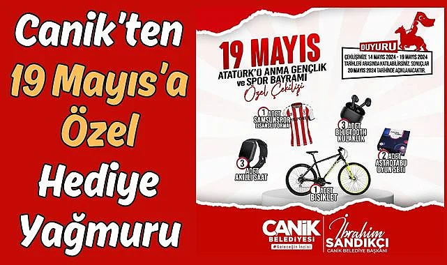 Canik Belediyesi'nden 19 Mayıs’a Özel Hediyeler