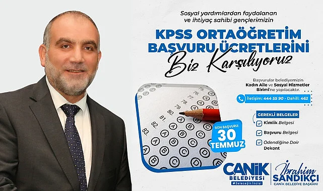 Canik Belediyesi 2024 KPSS sınav ücretlerini karşılıyor