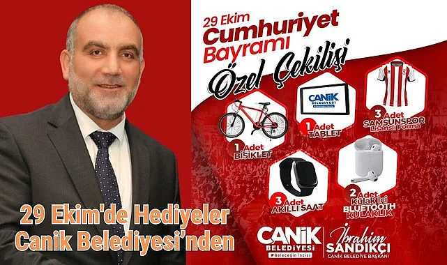 29 Ekim'de Hediyeler Canik Belediyesi'nden