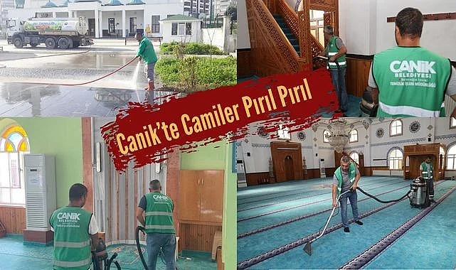 Canik Belediyesi ilçedeki camileri tertemiz hale getiriyor