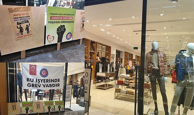 Piazza AVM Sarar çalışanları Samsun'da da grevde