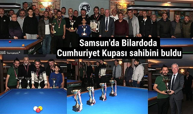Samsun'da Bilardoda Cumhuriyet Kupası sahibini buldu