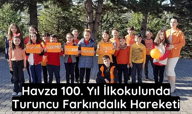 Havza 100. Yıl İlkokulunda Turuncu Farkındalık Hareketi